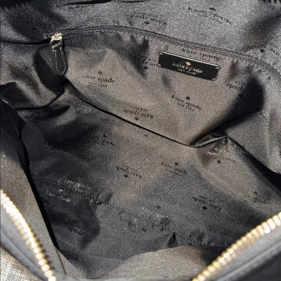 Kate Spade Carter Logo Large Black Nylon Hobo Crossbody - Picture 12 of 17